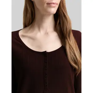 Women's long sleeve T-shirt Tom Tailor Henley image-4