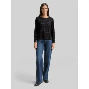 Women's Long Sleeve Glitter Striped T-shirt Tom Tailor image-3
