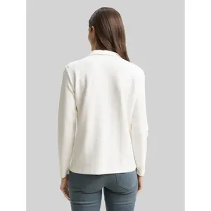Camiseta estructurada con cuello polo mujer Tom Tailor Ottoman image-2