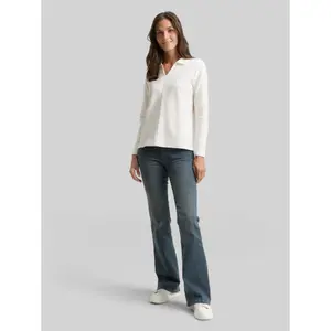 Camiseta estructurada con cuello polo mujer Tom Tailor Ottoman image-3