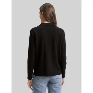 Camiseta estructurada con cuello polo mujer Tom Tailor Ottoman image-2
