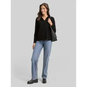 Camiseta estructurada con cuello polo mujer Tom Tailor Ottoman image-3