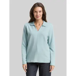 Camiseta estructurada con cuello polo mujer Tom Tailor Ottoman image-1