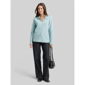 Camiseta estructurada con cuello polo mujer Tom Tailor Ottoman image-3