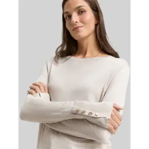 Knit Jumper with Decorative Button Detail on Sleeves Women Tom Tailor image-4