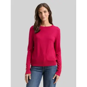 Knit Jumper with Decorative Button Detail on Sleeves Women Tom Tailor image-1