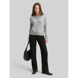 Women's Round Neck Cardigan with Hidden Button Placket Tom Tailor image-3