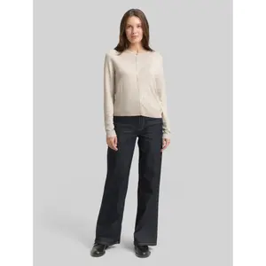 Women's Round Neck Cardigan with Hidden Button Placket Tom Tailor image-3