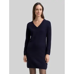 Women's V-Neck Knitted Sweater Dress Tom Tailor image-1