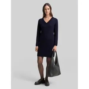 Women's V-Neck Knitted Sweater Dress Tom Tailor image-3