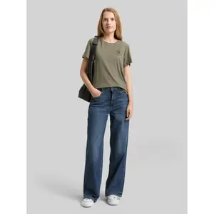 Women's T-Shirt with Floral Embroidery Tom Tailor image-3
