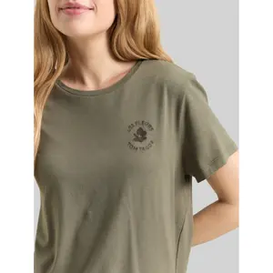 Women's T-Shirt with Floral Embroidery Tom Tailor image-4