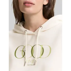 Illustrated Hooded Sweatshirt Women Tom Tailor image-4