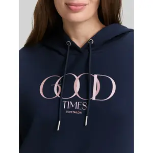 Illustrated Hooded Sweatshirt Women Tom Tailor image-4