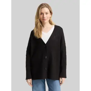 Lurex Jacquard Knit Cardigan for Women Tom Tailor image-1