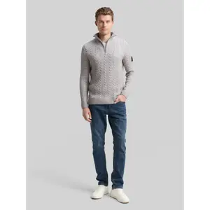Twisted Knit High Collar Pullover Tom Tailor image-3