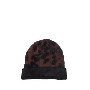 Knitted Leopard Print Beanie for Women Tom Tailor image-0