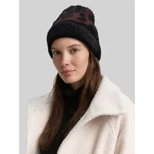 Knitted Leopard Print Beanie for Women Tom Tailor image-1