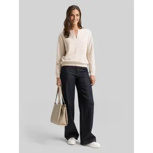 Women's V-Neck Scuba Sweatshirt Tom Tailor image-3
