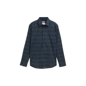 Fitted Printed Long Sleeve Shirt Tom Tailor image-0