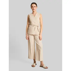 Women's Sleeveless Crinkled Fabric Gilet Tom Tailor image-3