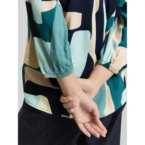 3/4 Sleeve V-Neck Blouse for Women Tom Tailor image-4