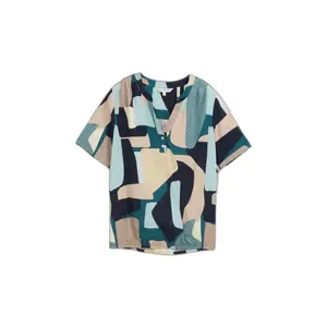 Patterned Blouse with Elasticated Hem for Women Tom Tailor image-0