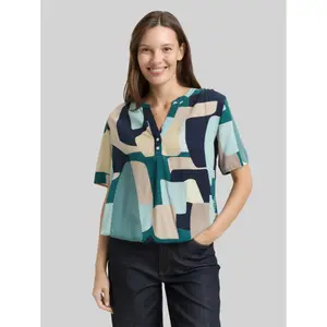 Patterned Blouse with Elasticated Hem for Women Tom Tailor image-1