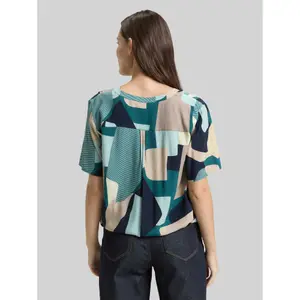 Patterned Blouse with Elasticated Hem for Women Tom Tailor image-2