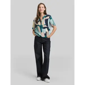 Patterned Blouse with Elasticated Hem for Women Tom Tailor image-3