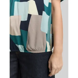 Patterned Blouse with Elasticated Hem for Women Tom Tailor image-4
