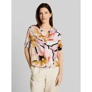 Patterned Blouse with Elasticated Hem for Women Tom Tailor image-1