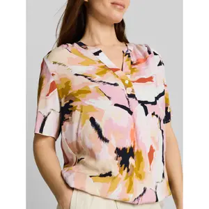 Patterned Blouse with Elasticated Hem for Women Tom Tailor image-4