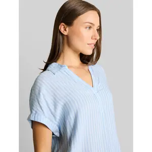 Women's Short Sleeve Striped Blouse Tom Tailor image-4