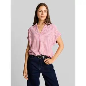 Women's Short Sleeve Striped Blouse Tom Tailor image-1