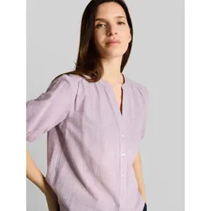 Women's Cotton V-Neck Blouse Tom Tailor image-4