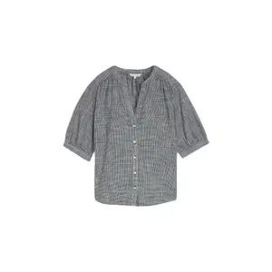 Women's Cotton V-Neck Blouse Tom Tailor image-0