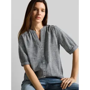 Women's Cotton V-Neck Blouse Tom Tailor image-4