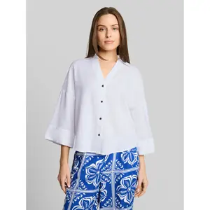 Loose Long Sleeve Linen Shirt for Women Tom Tailor image-1