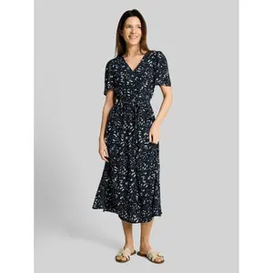 Mid-Length Printed V-Neck Dress for Women Tom Tailor image-1