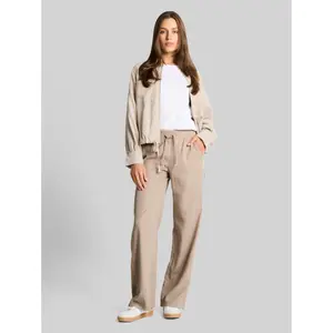 Wide Leg Trousers with Drawstring Women Tom Tailor image-1