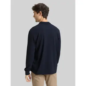 Long Sleeve Waffle Effect Polo Tom Tailor image-2