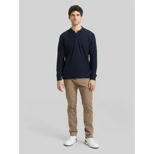 Long Sleeve Waffle Effect Polo Tom Tailor image-3
