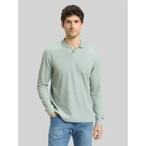 Long Sleeve Waffle Effect Polo Tom Tailor image-1
