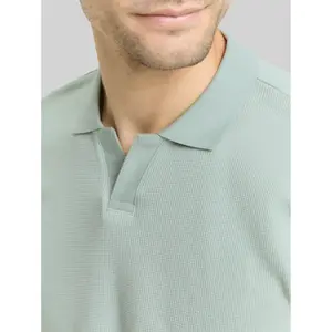 Long Sleeve Waffle Effect Polo Tom Tailor image-4