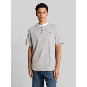Injected Structured T-Shirt Tom Tailor Henley image-1