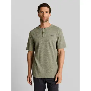 Injected Structured T-Shirt Tom Tailor Henley image-1