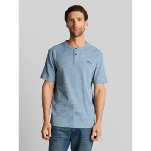 Injected Structured T-Shirt Tom Tailor Henley image-1