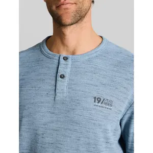 Injected Structured T-Shirt Tom Tailor Henley image-4