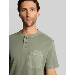 T-shirt with chest pocket Tom Tailor Henley image-4